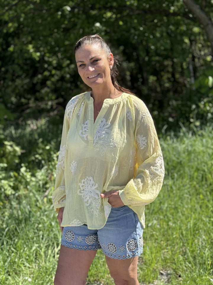 Le Coco - Susse Bluse - Gul