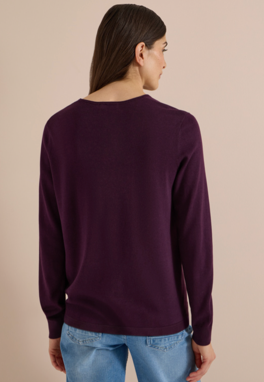 Cecil - Basci rundhalset genser - Egglant red