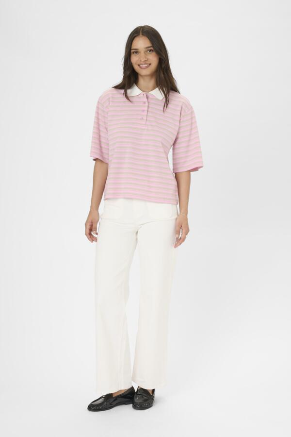 Kaffe Clothing - KAmiala polo T-Skjorte - Rosa