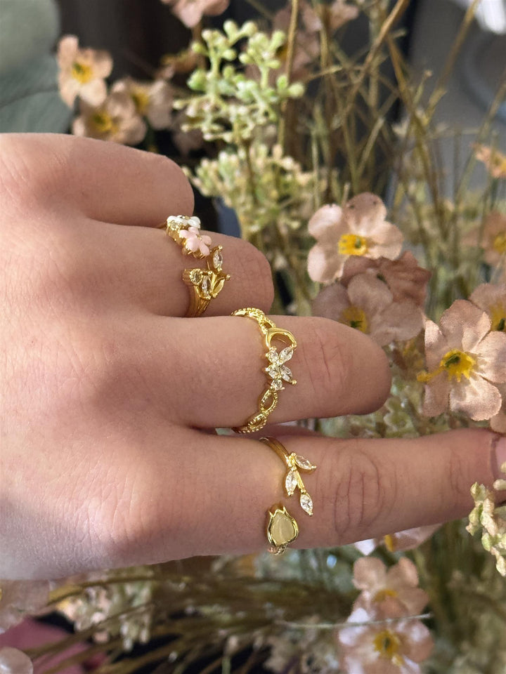 A&C - Nordic Jewellery Design - Ringer - 3 stk - Blomster