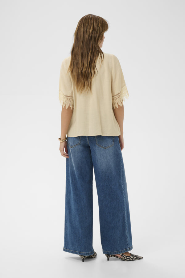 Culture - CUbrenna SS Bluse - Whitecap