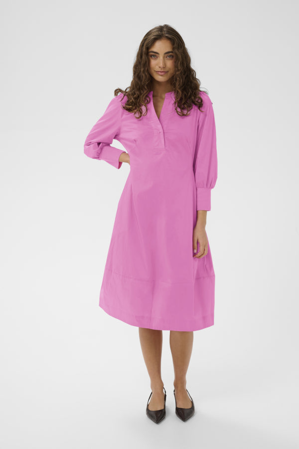 Culture - CUantoinett kjole med 3/4 lange ermer