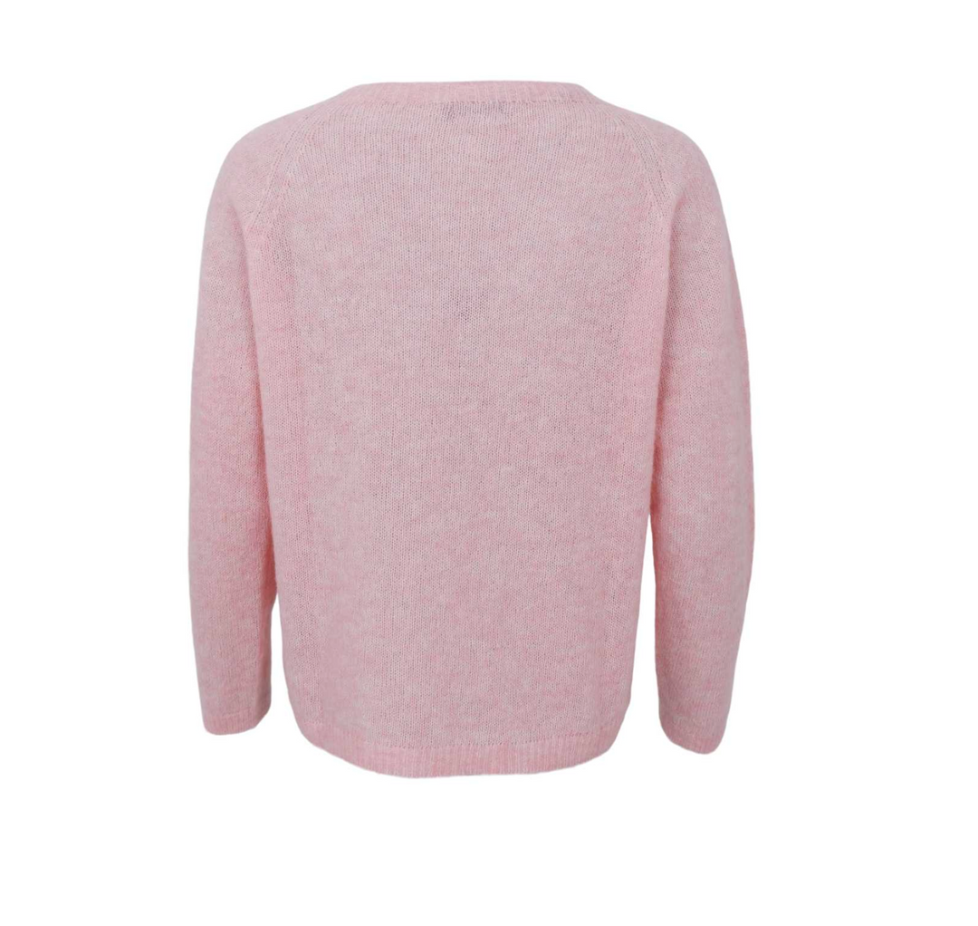 Black Colour - BCDELL Strikkegenser Alpakka/Ull  - Rose