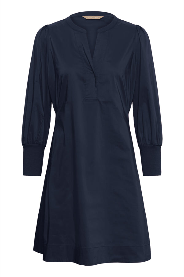 Culture - CUkiea Antionette Rib Kjole - Blå