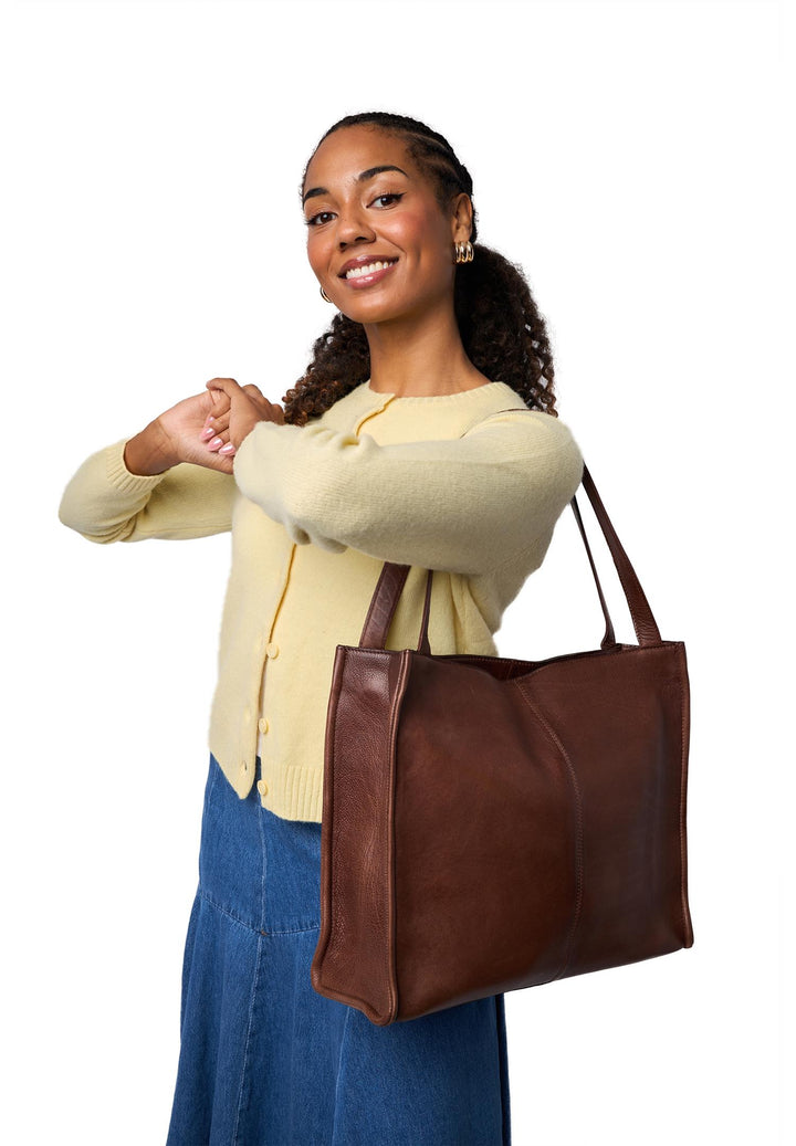 Redesigned - Aro Skinnveske Shopper Urban - Woodsmoke