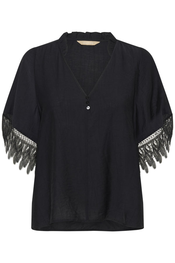 Culture - CUbrenna SS Bluse - Sort