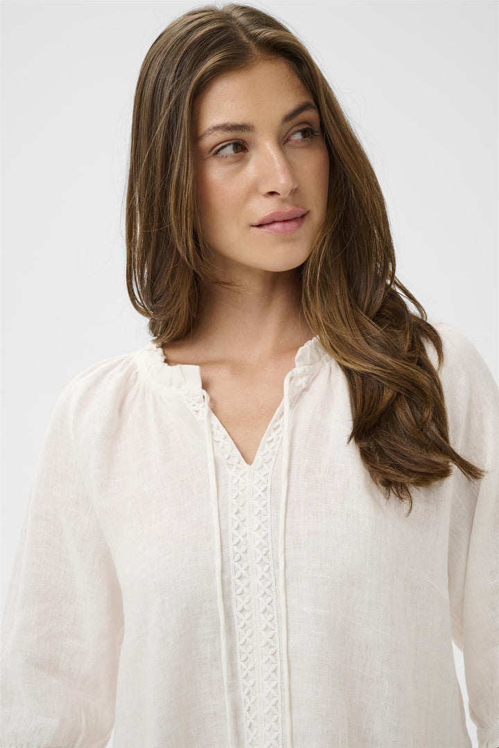 Cream - CRbellis Lace Linbluse