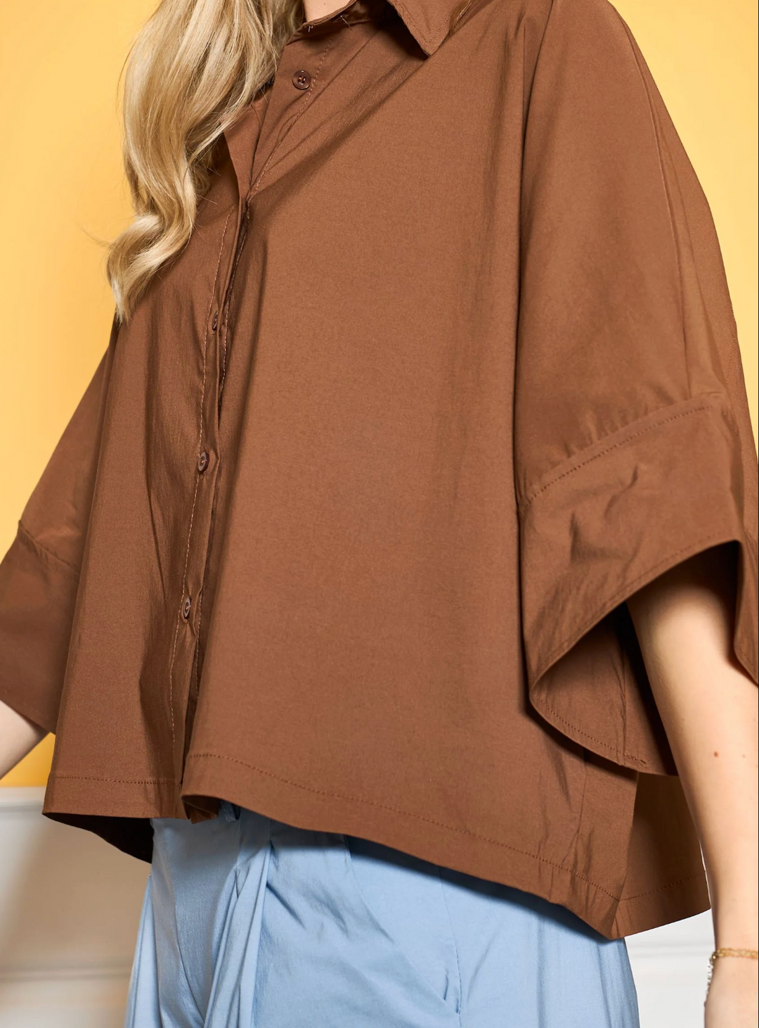 Black Colour - BCDavina loose skjorte - Brun