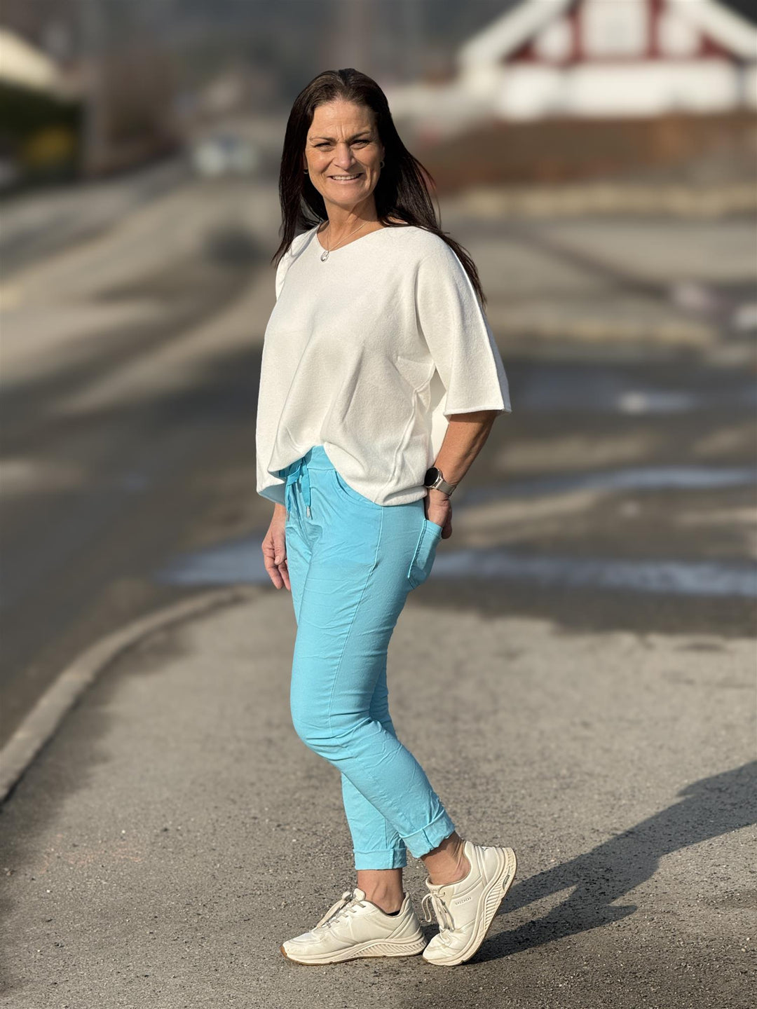 Drøbak Motehus - JAFFA Magic Bukse - Turkis