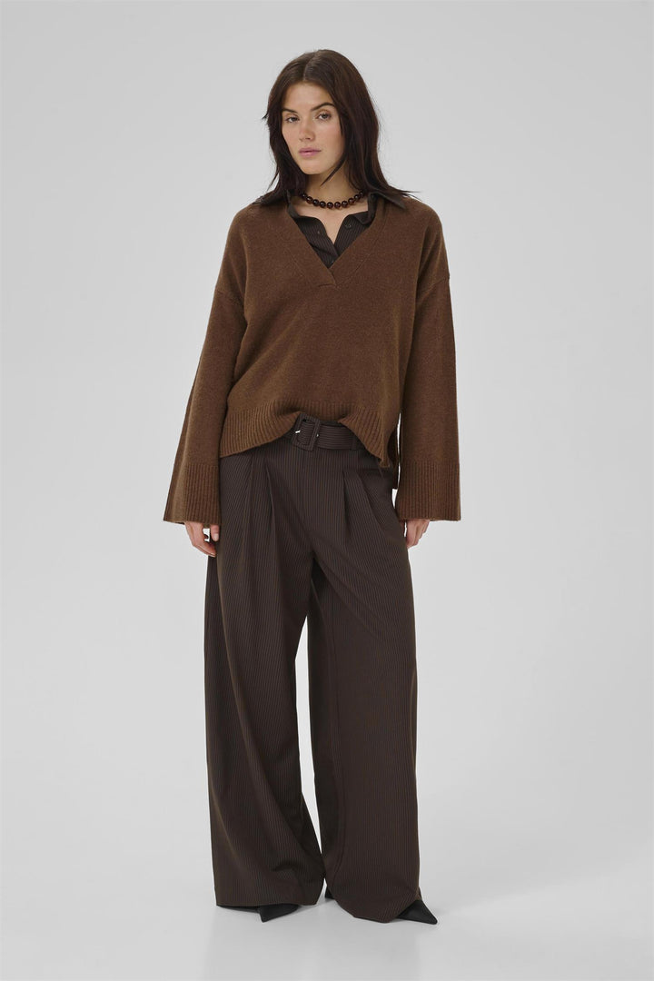 MY ESSENTIAL WARDROBE - HuxiMW Strikket Genser med V-Hals