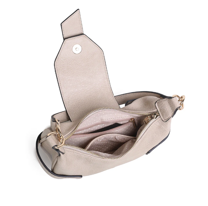 Rosenvinge - GWEN Crossbag med frontspenne - beige