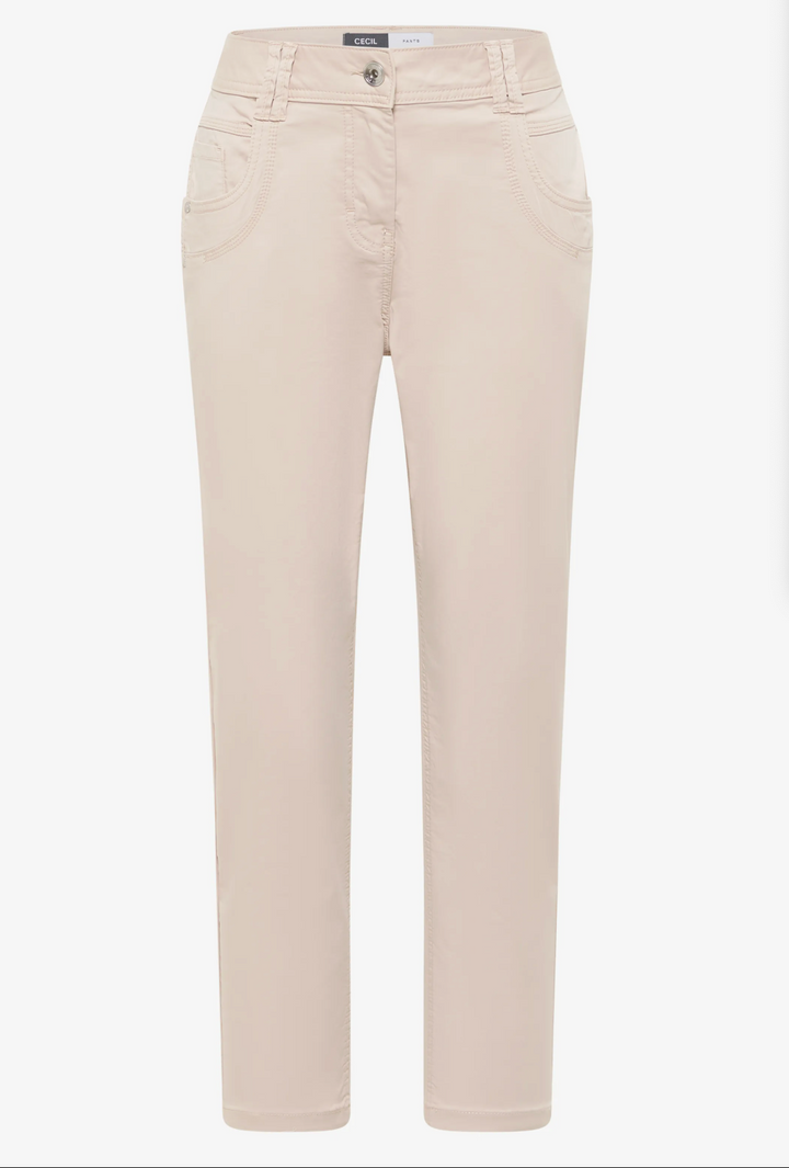 Cecil - Scarlett Bomulls Bukse - Beige - L:26