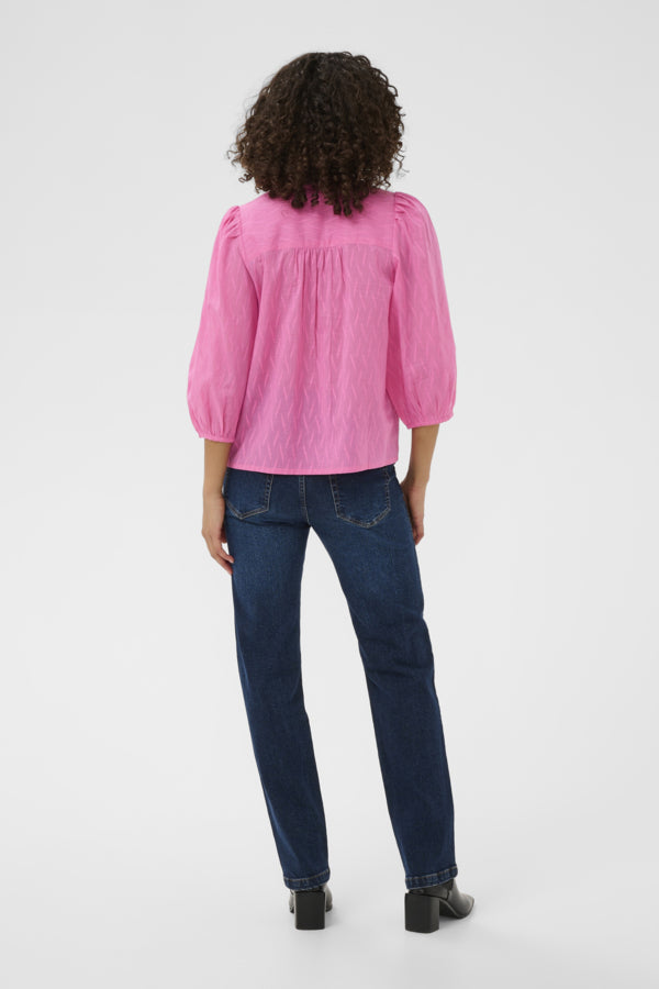 Kaffe Clothing - KAGabriela v-hals skjorte - Rosa