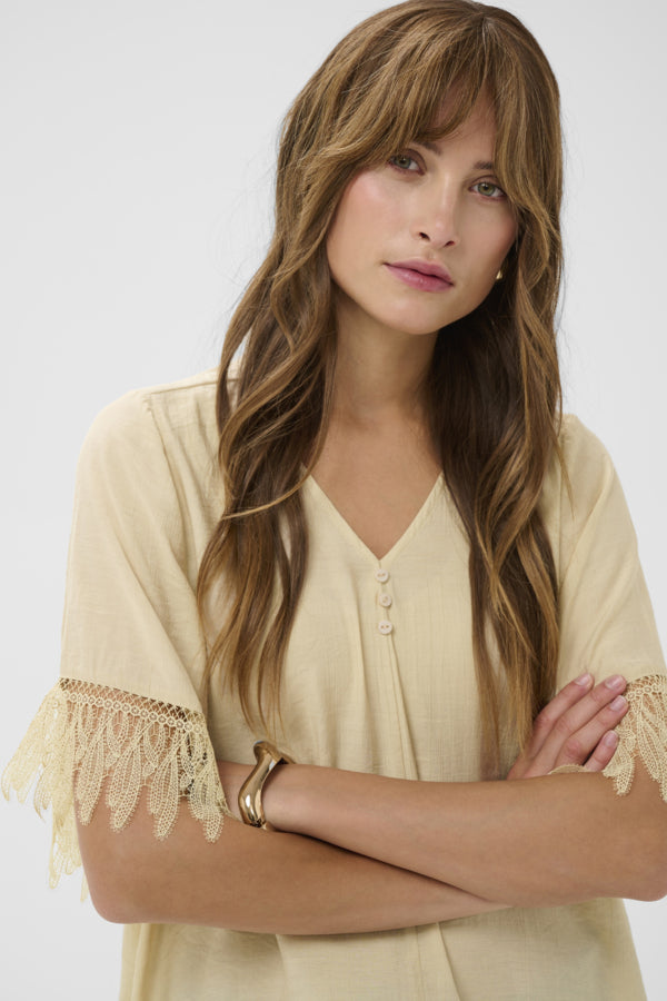 Culture - CUbrenna SS Bluse - Whitecap