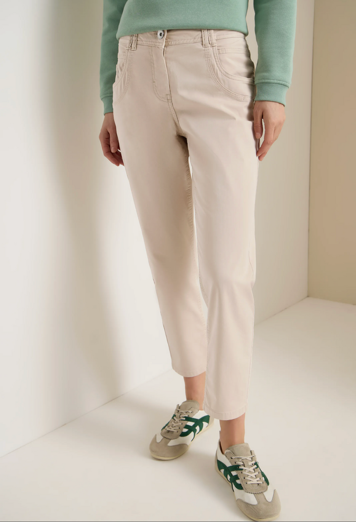 Cecil - Scarlett Bomulls Bukse - Beige - L:26