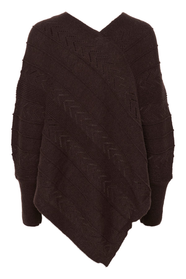 Cream - CRHoliday Strikket Poncho