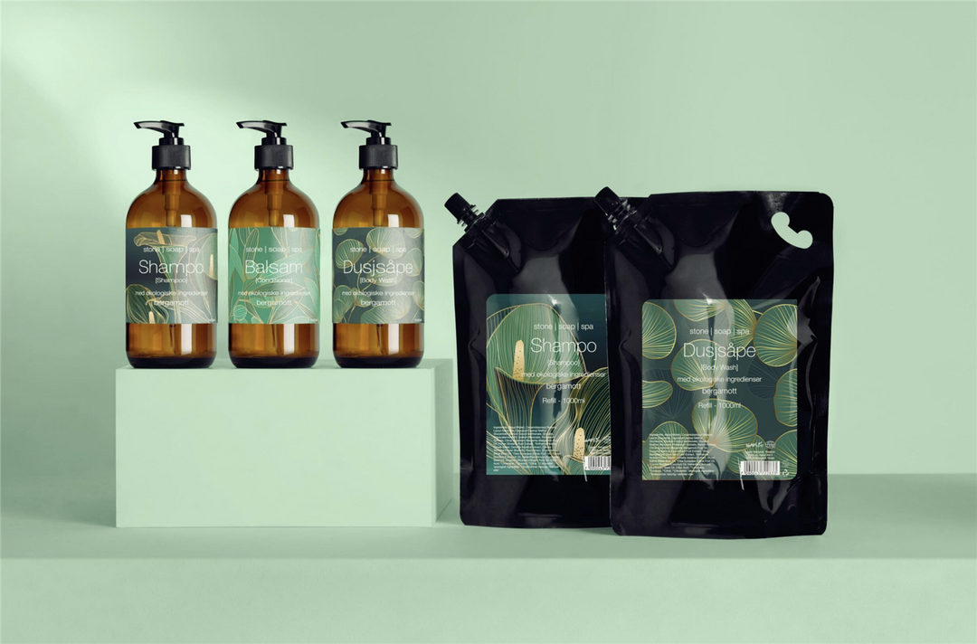Stone Soap Spa - Dusjsåpe – Bergamott – 1000ml refill