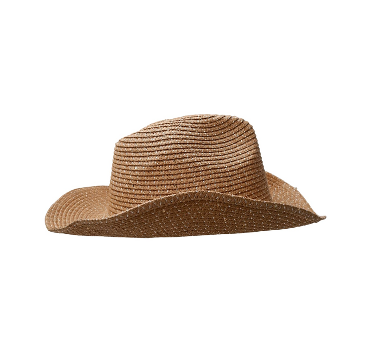 Black Colour - BCSPARKLY Cowboyhatt i strå med sølvdetaljer