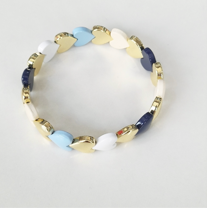 Endless - Armbånd med hjerter - Blå