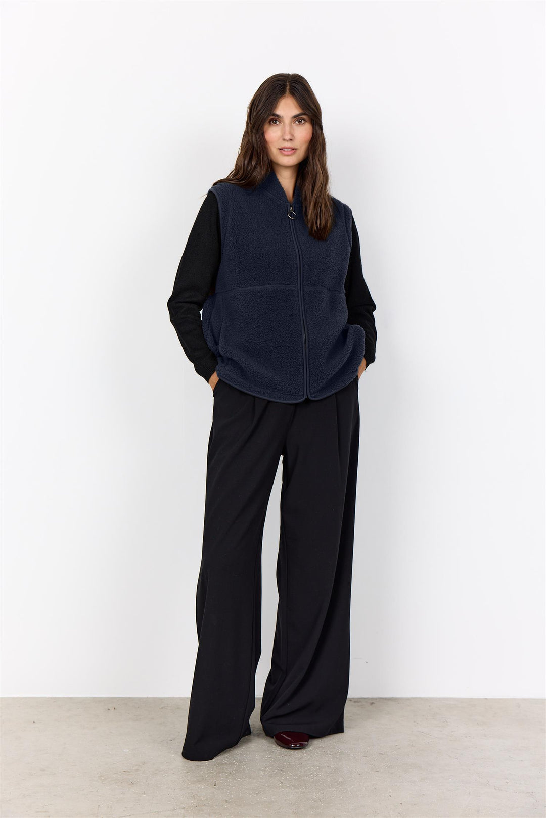 soyaconcept - SC-ONYX 3 TeddyVest - Blå
