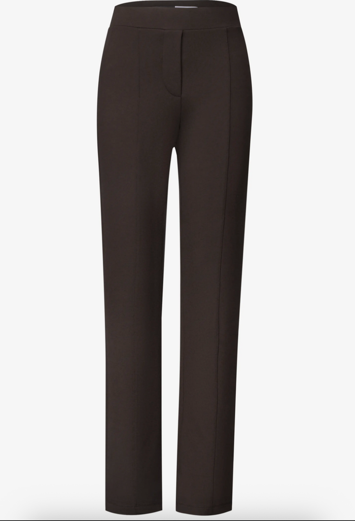 Cecil - Toronto bukse med rettebein - Truffle brown - L:30