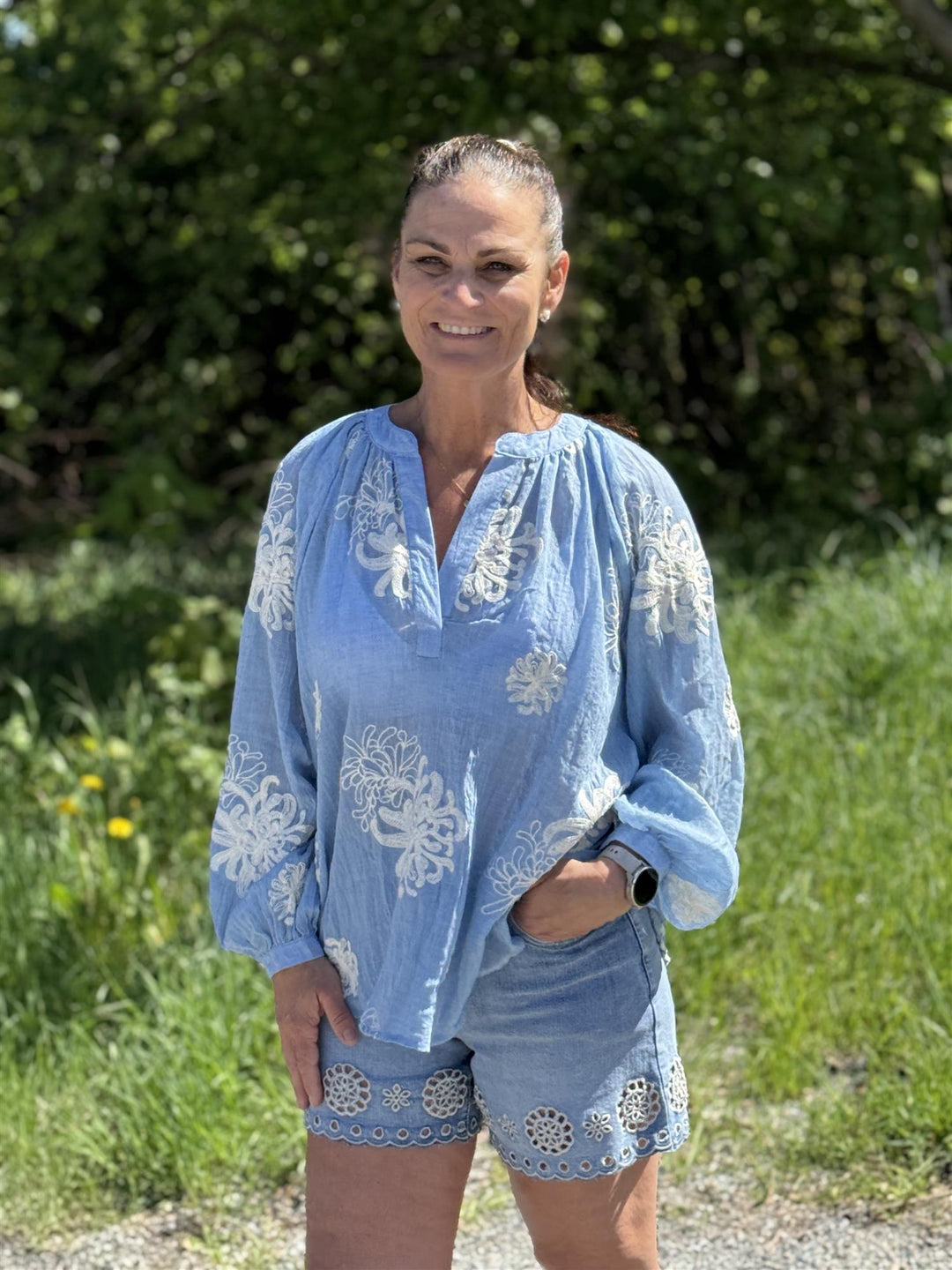 Le Coco - Susse Bluse - Blå
