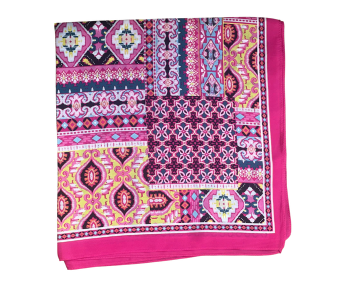 NORA Norway - BANDANA Skjerf SQUARE - HOTPINK