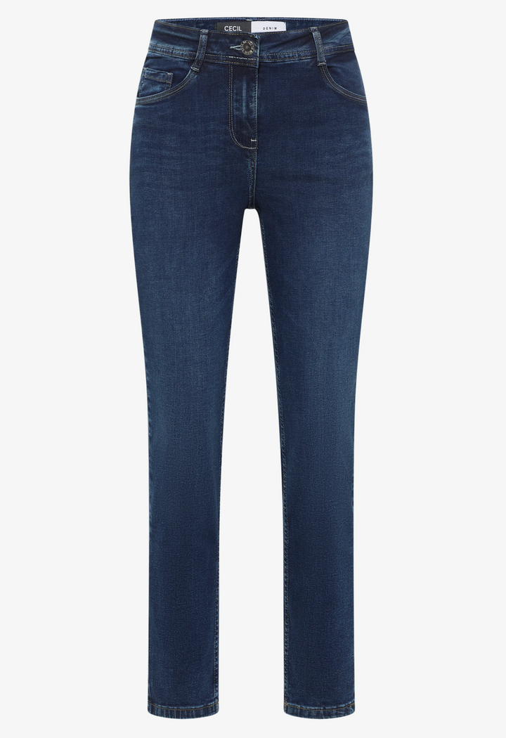 Cecil - Vicky Mid blue bukse - Lengde 28