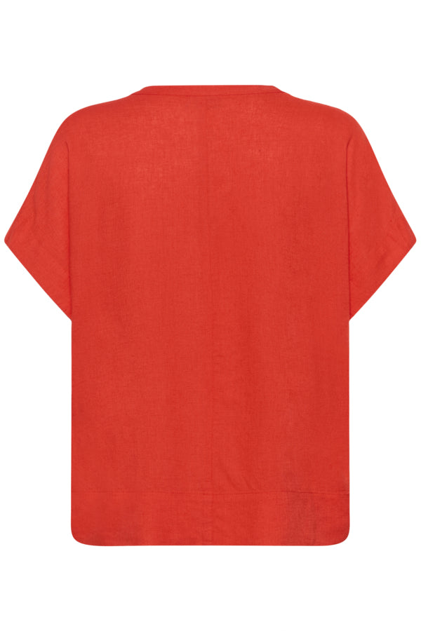 Kaffe Clothing - KAMILIA SL Bluse - Poppy Red