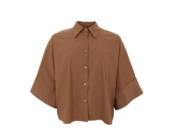 Black Colour - BCDavina loose skjorte - Brun