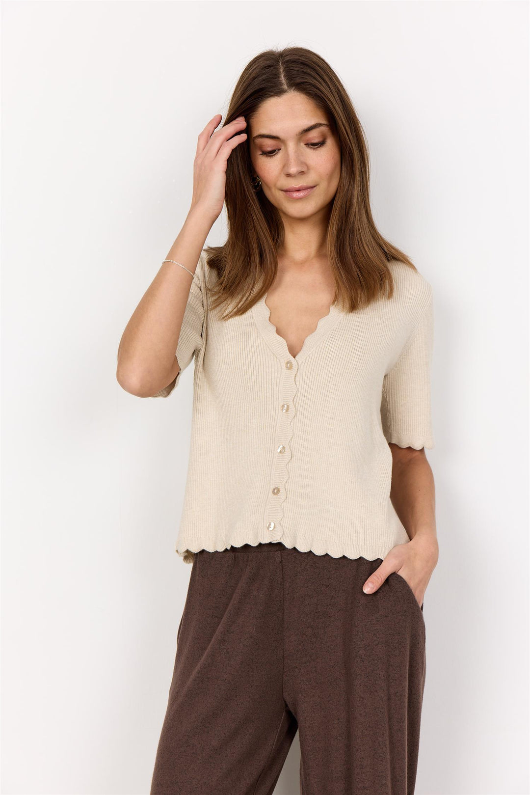soyaconcept - SCDollie Cardigan - Kremhvit