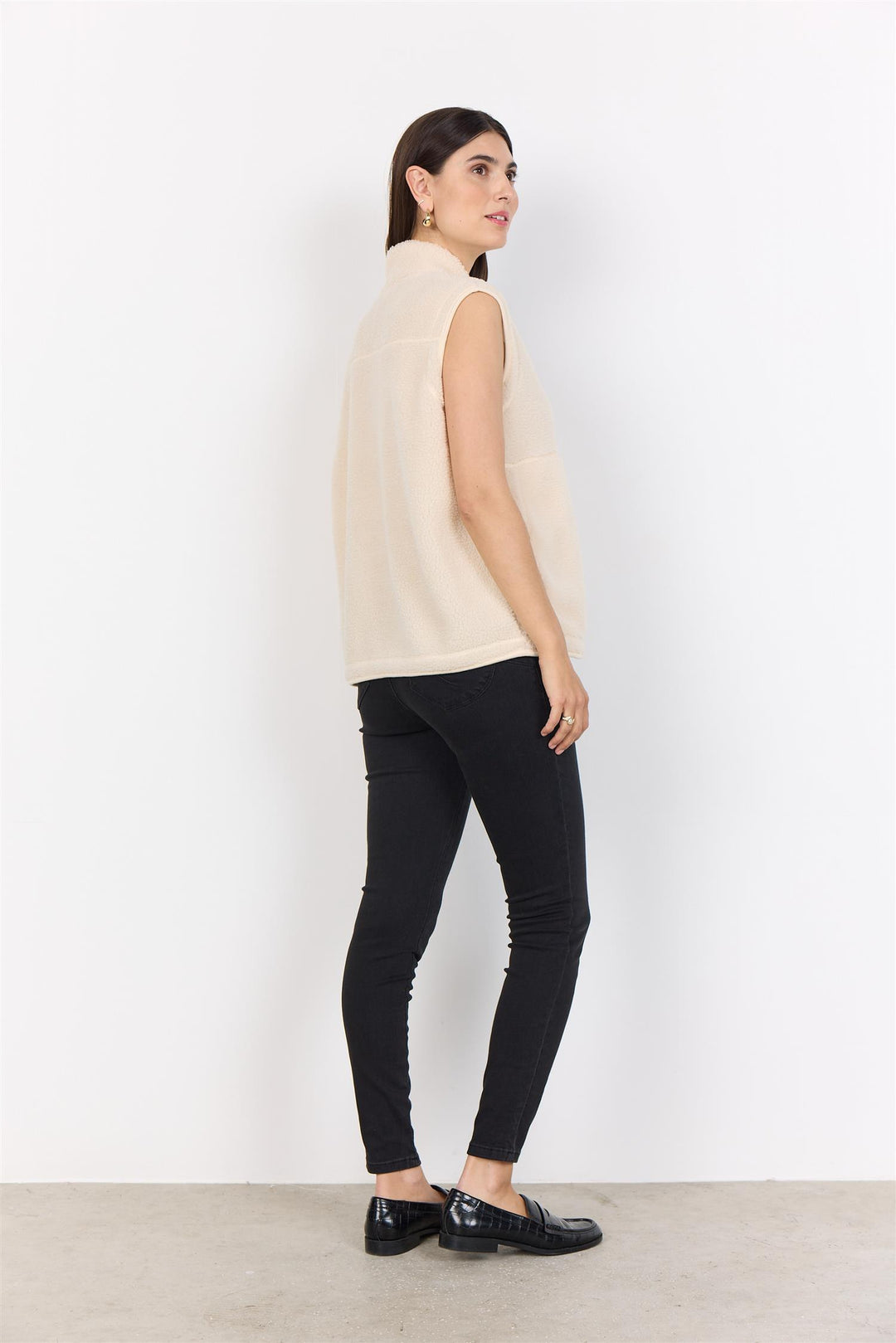 soyaconcept - SC-ONYX 3 TeddyVest - Kremhvit
