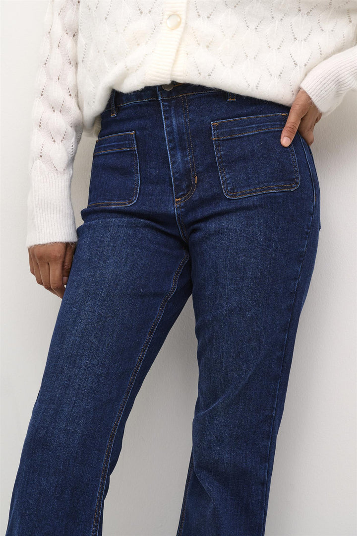 Kaffe Clothing - KAsinem Flared Jeans - Dark Blue Denim