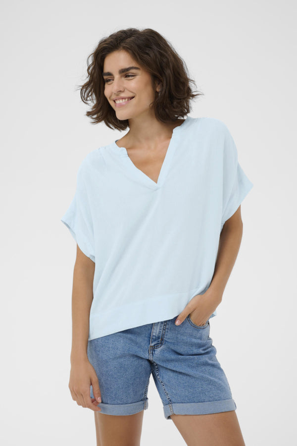 Kaffe Clothing - KAMILIA SL Bluse - Nantucket Breeze