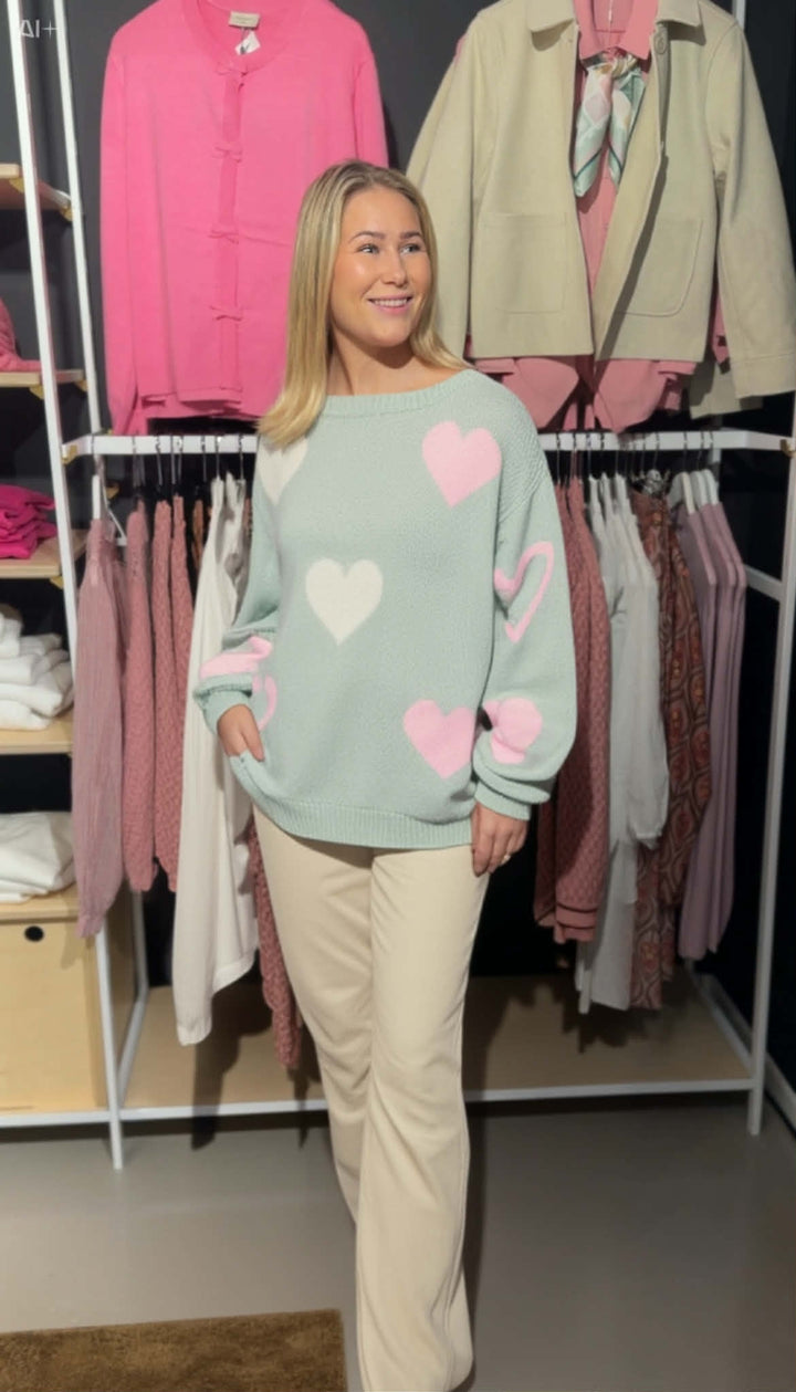 Marta Du Château - MDCAmarante Strikket Genser - Blå/Rosa