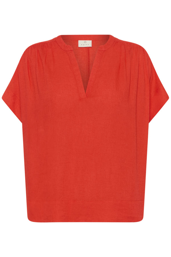 Kaffe Clothing - KAMILIA SL Bluse - Poppy Red
