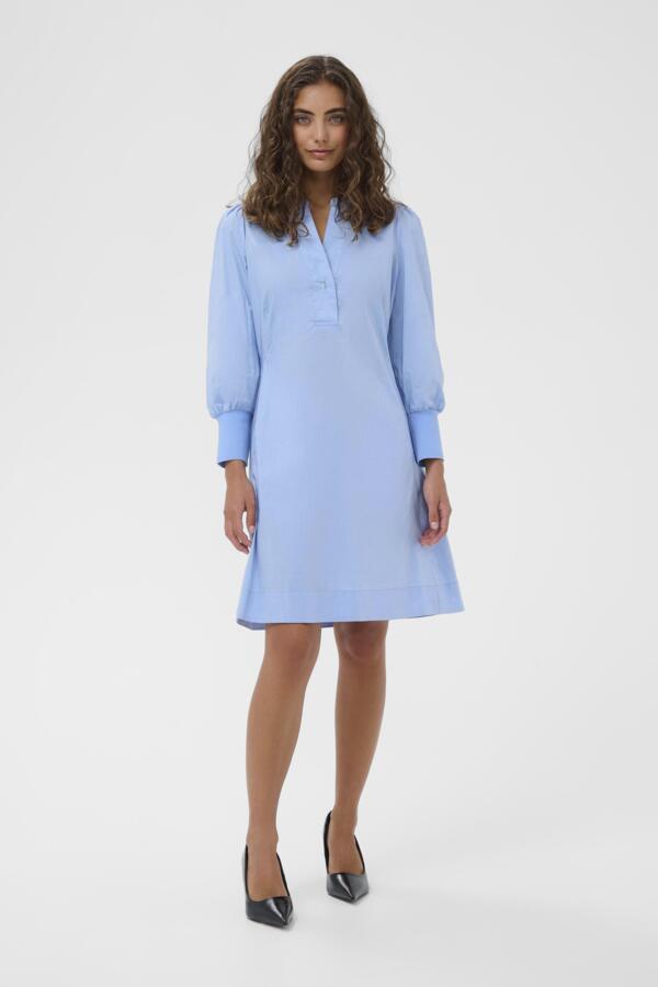 Culture - CUkiea Antionette Rib Kjole - Blå