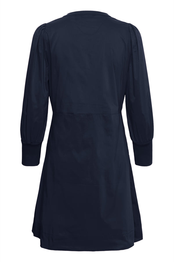 Culture - CUkiea Antionette Rib Kjole - Blå