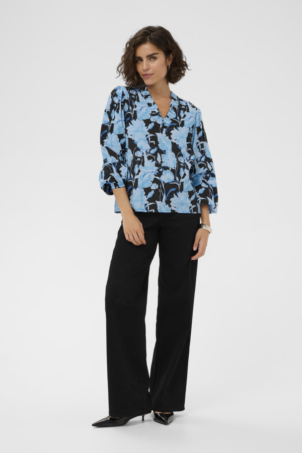 Kaffe Clothing - KASASIA Bluse - Bomsterbluse blå