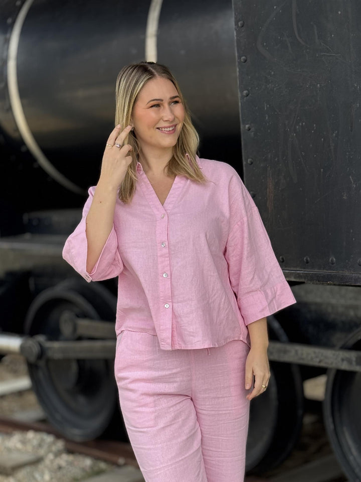 Freequent - FQLAVA Skjorte - Rosa