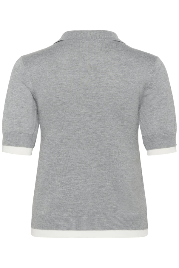 Kaffe Clothing - KALIZZA Kontrast polo genser med kort erm