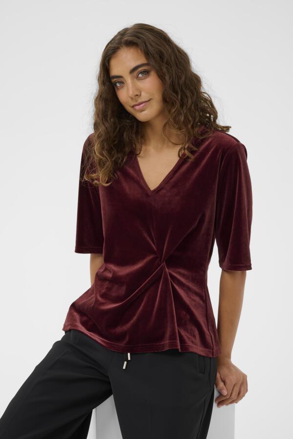 Culture - CUzoe SS Bluse - Zinfandel