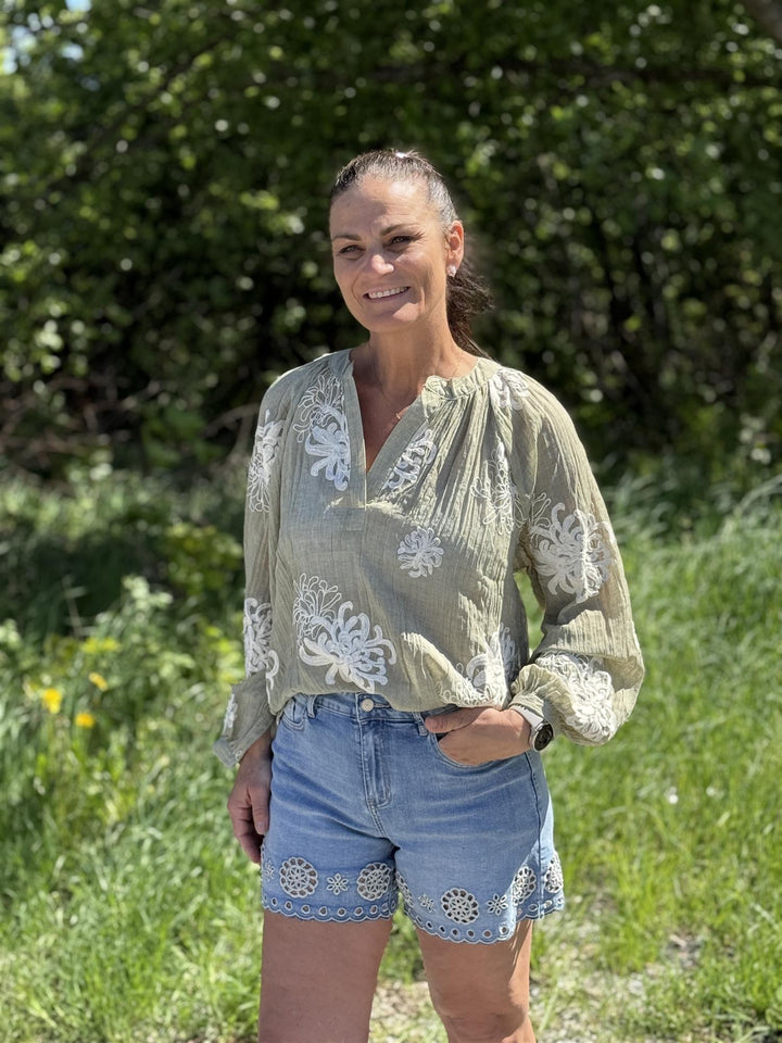 Le Coco - Susse Bluse - Grønn