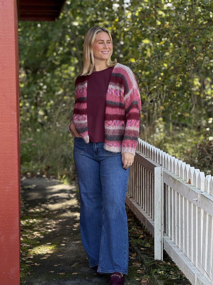 Black Colour - BCFONTANA Multi stripete cardigan