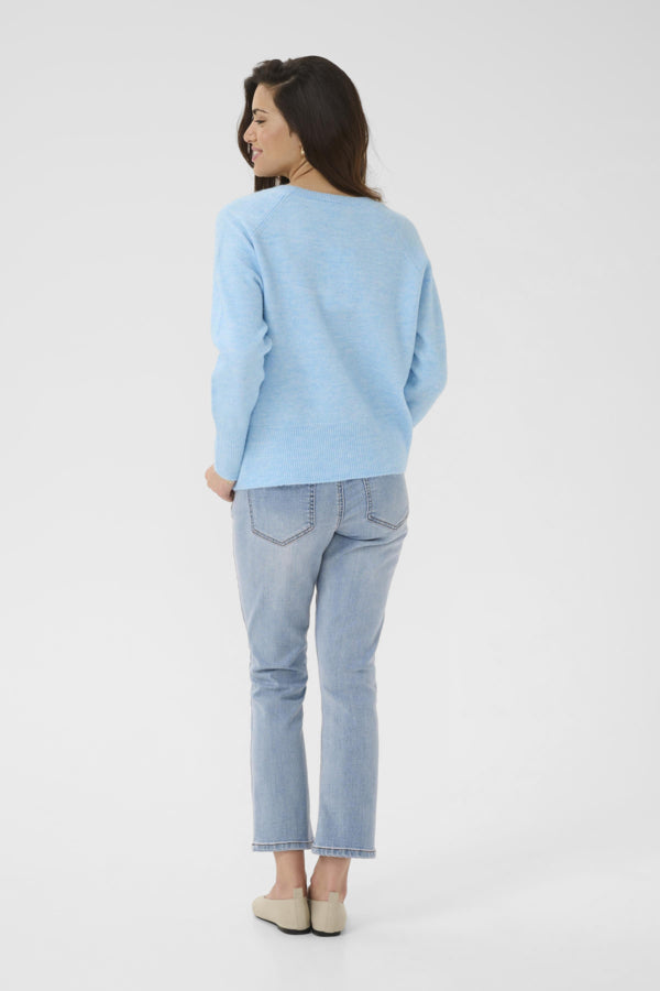 Kaffe Clothing - KAniel v-hals genser - Grønn