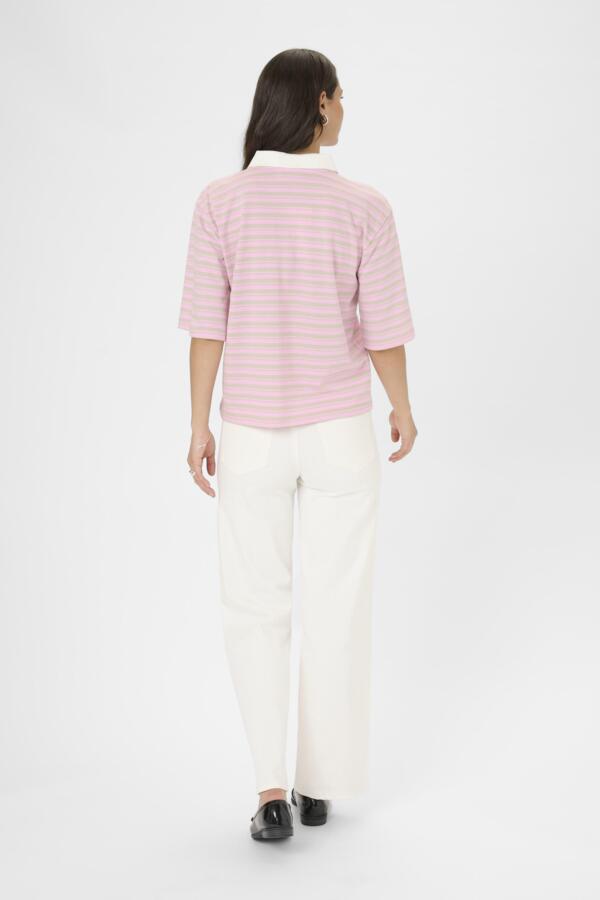 Kaffe Clothing - KAmiala polo T-Skjorte - Rosa