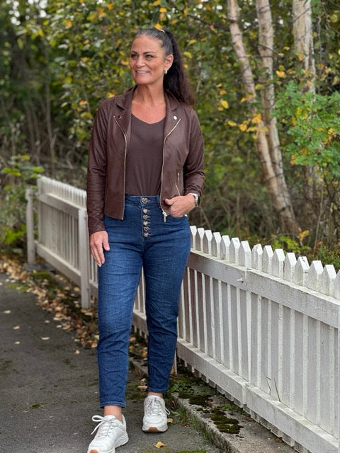 Le Coco - Jeans med hjerteknapper