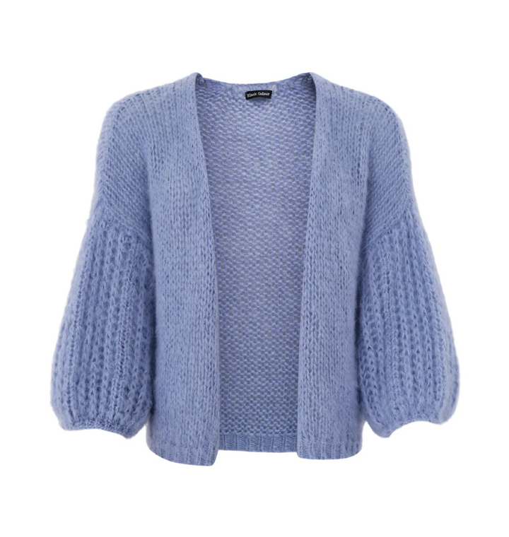 Black color - BCCASEY PUFF SLEEVE CARDIGAN - SOFT BLUE