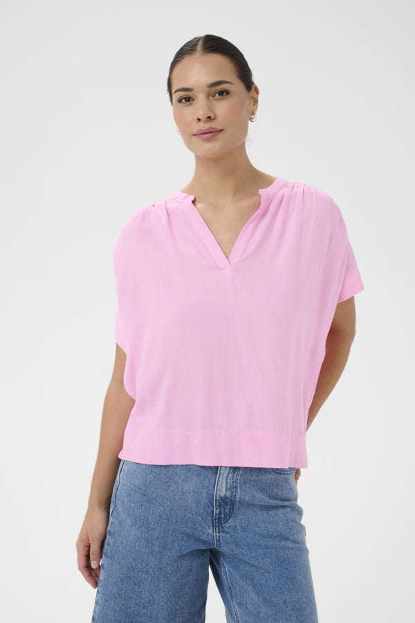 Kaffe Clothing - KAMILIA SL Bluse - Pink Frosting