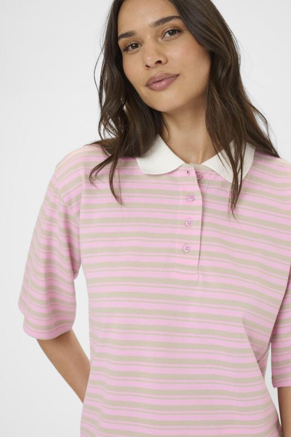 Kaffe Clothing - KAmiala polo T-Skjorte - Rosa